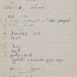 Eastern questionnaire, blue...