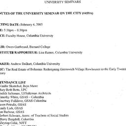 Minutes, 2003-02-04. The Ci...