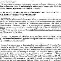 Announcements, 2000-09-25. ...