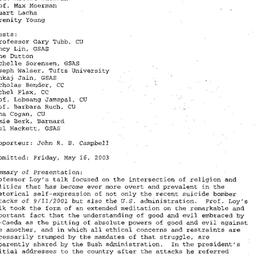 Minutes, 2002-09-12. Buddhi...