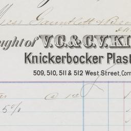 V.C. & C.V. King. Bill ...