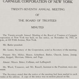 Board Meeting - 27th Annual...