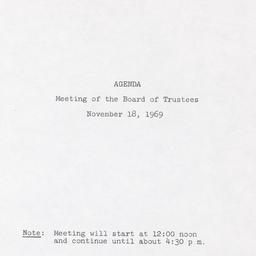 Meeting of the Board of Tru...