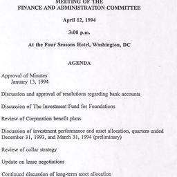 Meeting of the Finance and ...