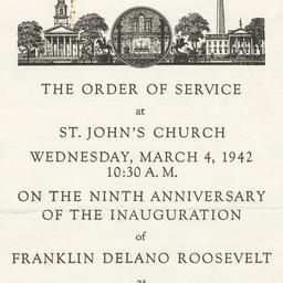Order of Service at Saint J...