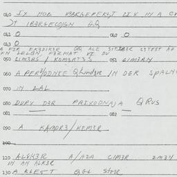 Eastern questionnaire, answ...