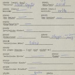 Western questionnaire, answ...