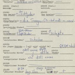 Western questionnaire, answ...