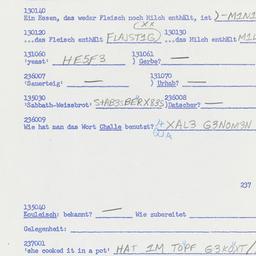 Western questionnaire, answ...