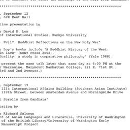 Announcements, 2002-09-12. ...