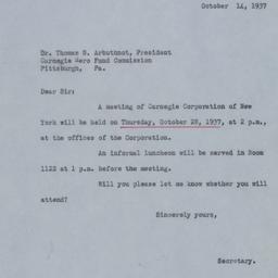 Board Meeting, 10/28/1937