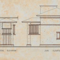 Sleeping porch rear, side e...