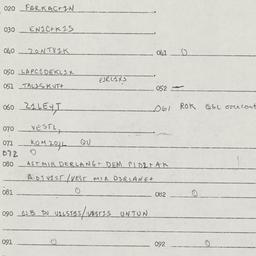 Eastern questionnaire, answ...
