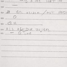 Eastern questionnaire, answ...