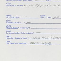 Western questionnaire, answ...