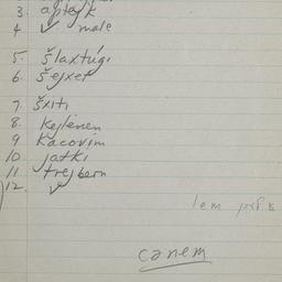 Eastern questionnaire, blue...