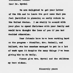 Letter from Frederick P. Ke...