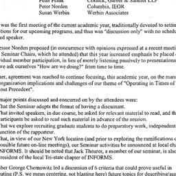 Minutes, 2001-09-10. Organi...