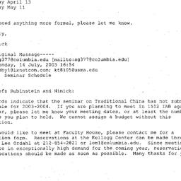 Correspondence, 2004-07-15....