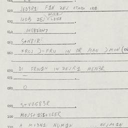 Eastern questionnaire, answ...