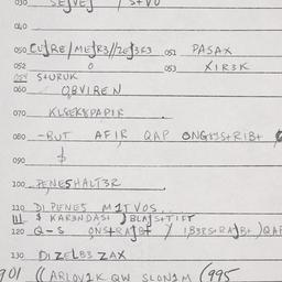 Eastern questionnaire, answ...