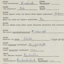 Western questionnaire, answ...