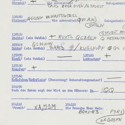 Western questionnaire, answ...