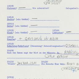 Western questionnaire, answ...