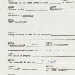 Western questionnaire, answ...