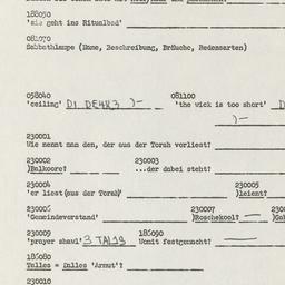 Western questionnaire, answ...