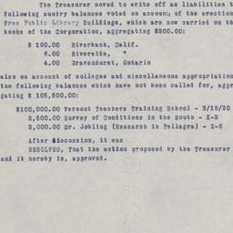 Board Meeting, 10/30/1923