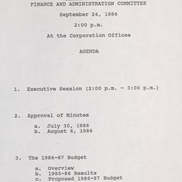 Meeting of the Finance and ...