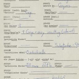 Western questionnaire, answ...