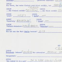 Western questionnaire, answ...