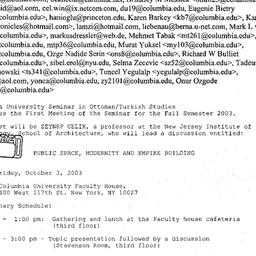 Announcements, 2003-10-03. ...