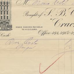 S. B. Clark. Bill or receipt