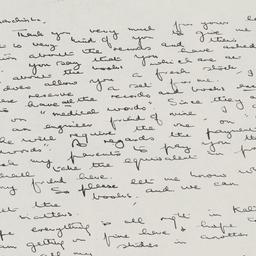 Letter from Tsewang Yishey ...