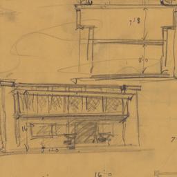 Exterior view, section sket...