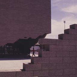 Exterior view, detail of en...