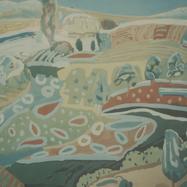 A painting of a countryside...
