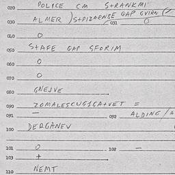 Eastern questionnaire, answ...