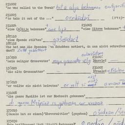 Western questionnaire, answ...