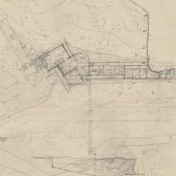 Plot plan, section through ...