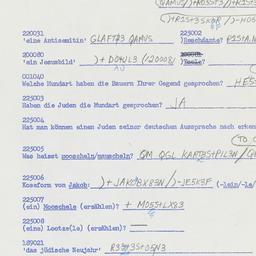 Western questionnaire, answ...