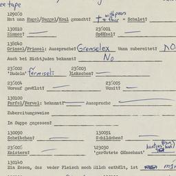 Western questionnaire, answ...