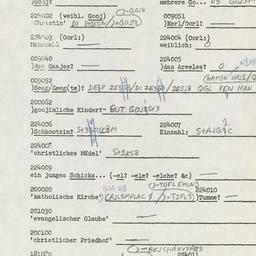 Western questionnaire, answ...