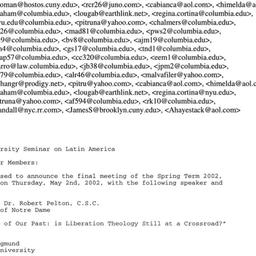 Announcements, 2002-05-02. ...