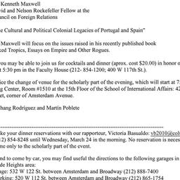 Announcements, 2004-03-25. ...