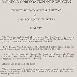 Board Meeting - 22nd Annual...