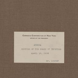 Board Meeting, 4/15/1936